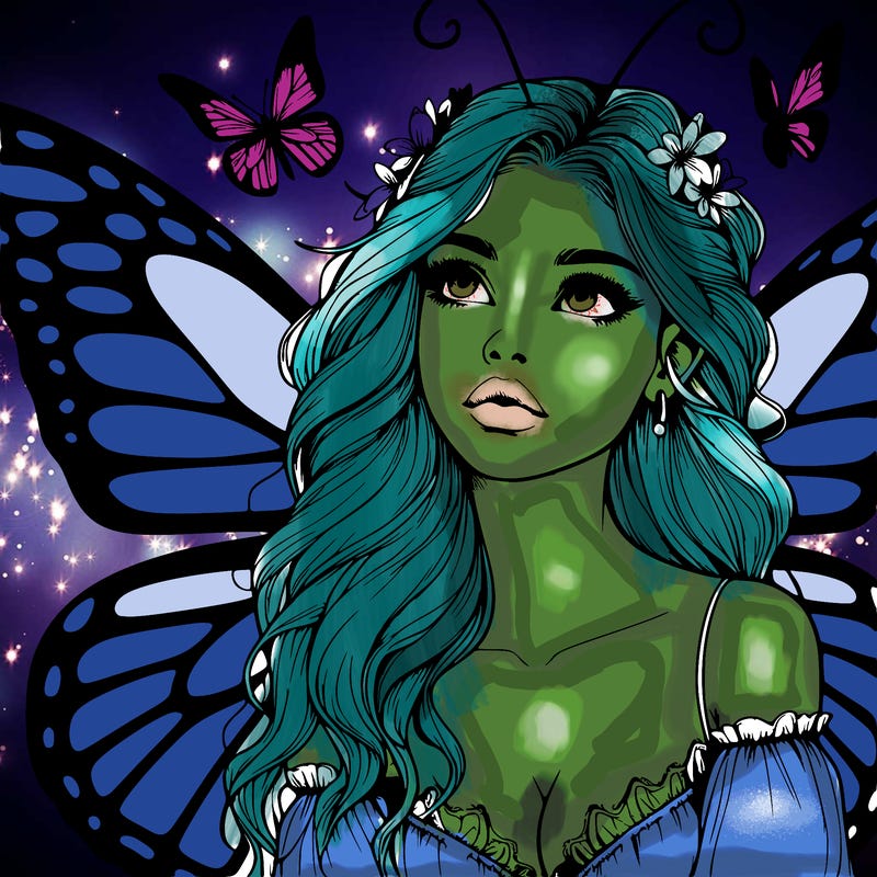 butterfly fairy realistic girl