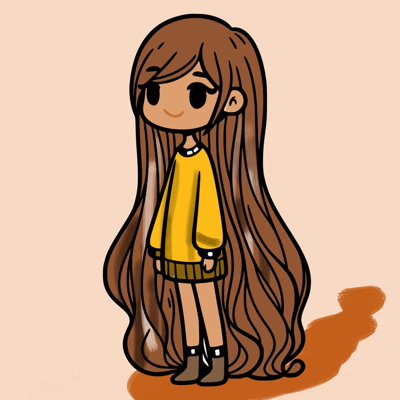 girl with long hair