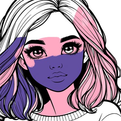 realistic girl whith cute eyes