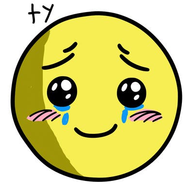 sad but happy face