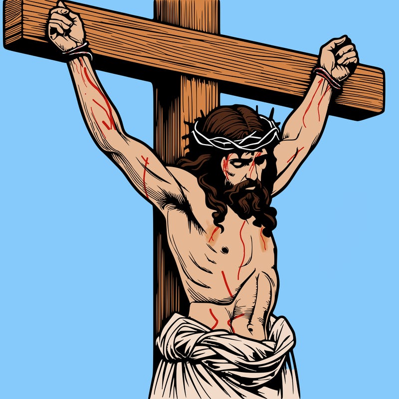 jesus realistic on the cross