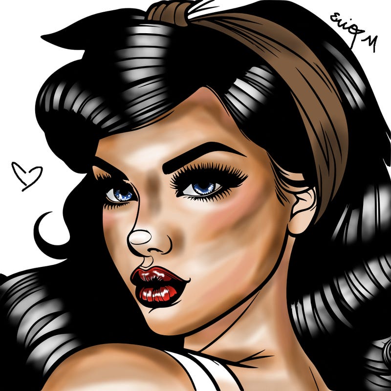 realistic up close pin up girl