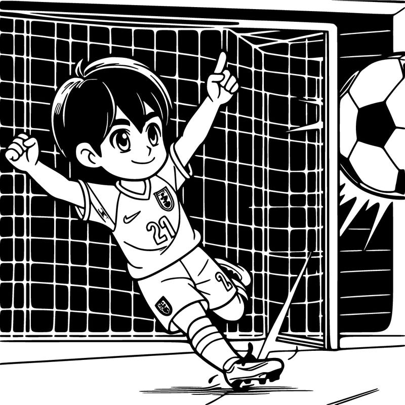 yoichi isagi scoring a goal