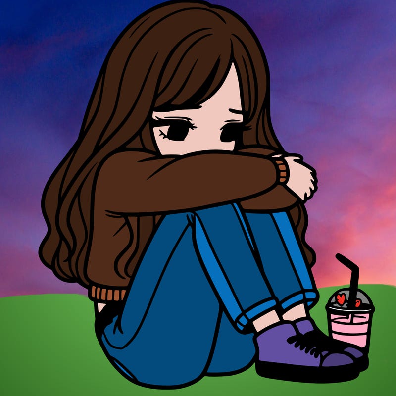 a girl  after a breakup