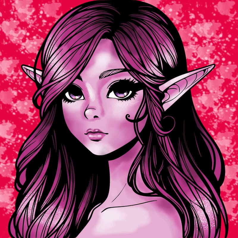 elf girl realistic dark fantasy