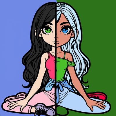 realistic girl split