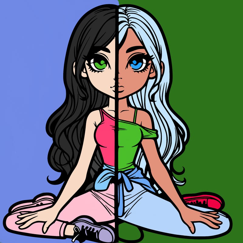 realistic girl split