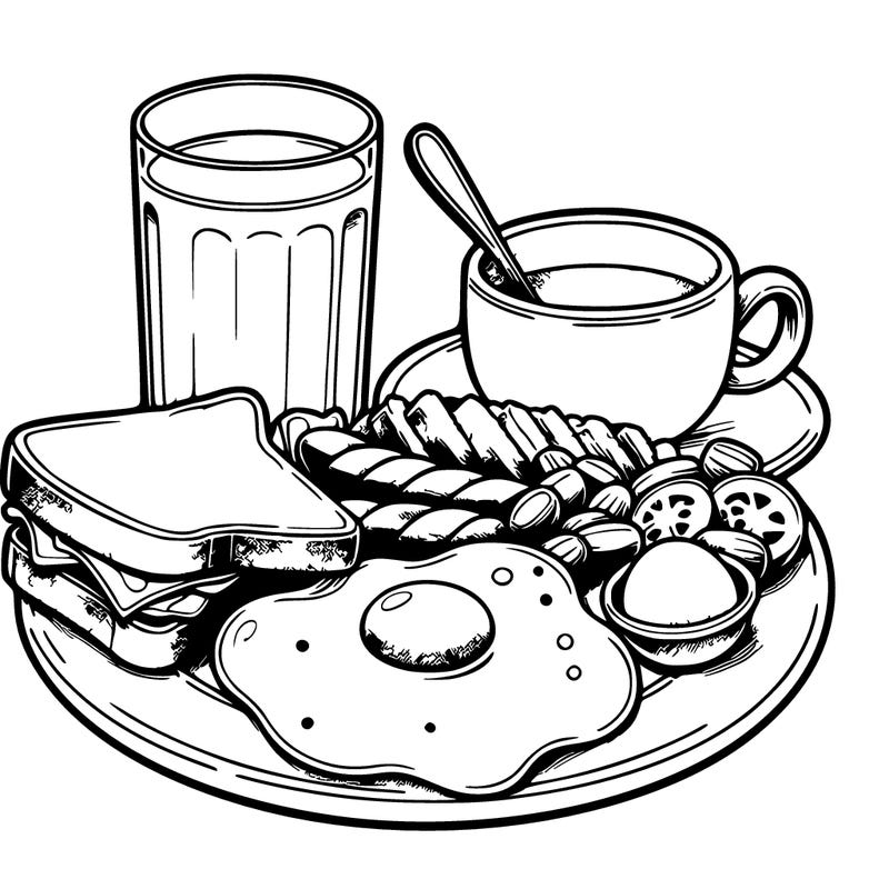 a realistic perfect breakfast