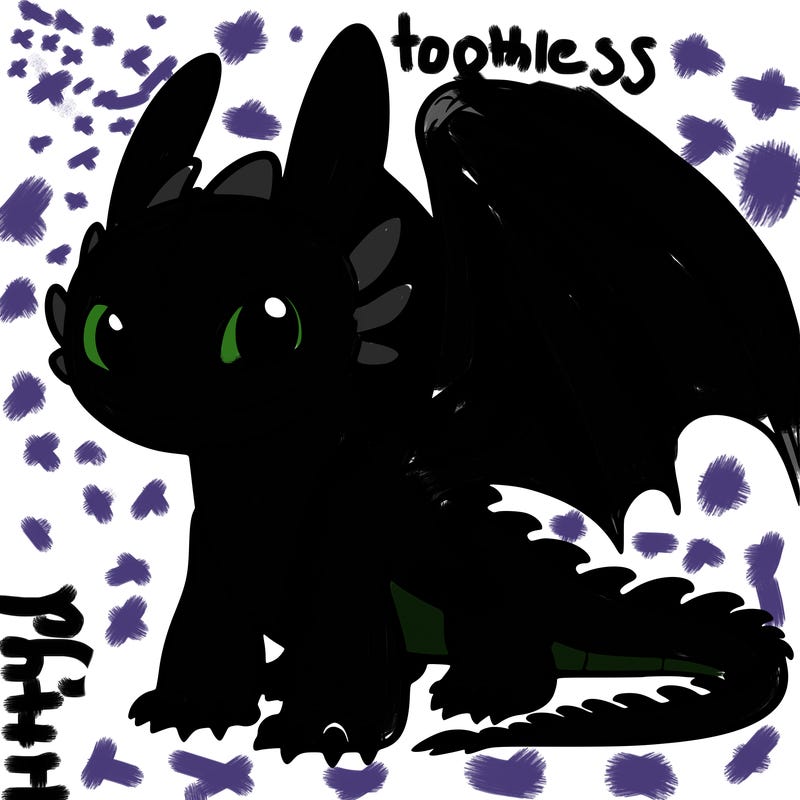 toothless dragon from httyd