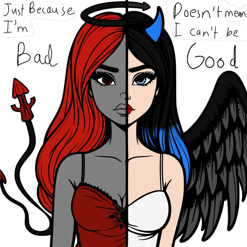 devil vs angel realistic girl