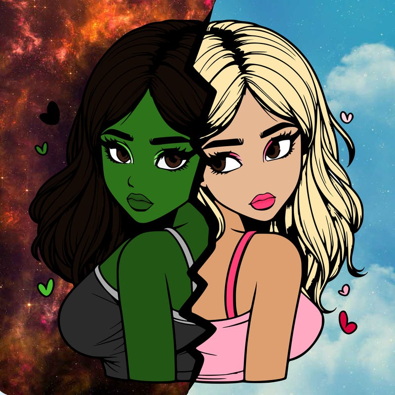 realistic girl split