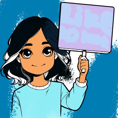 realistic girl holding up a sign