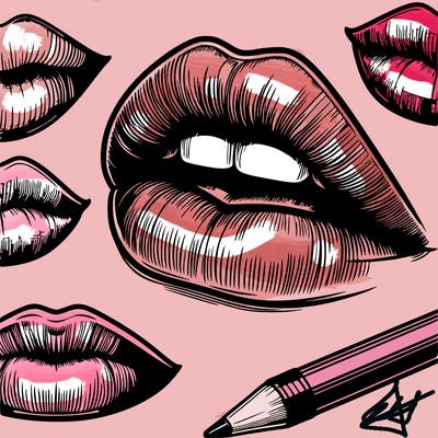 realistic  lips