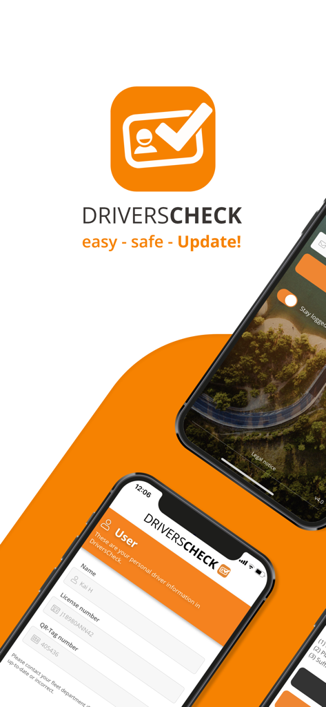 DriversCheck - DriversCheck mobile app interface for automated driver license verification