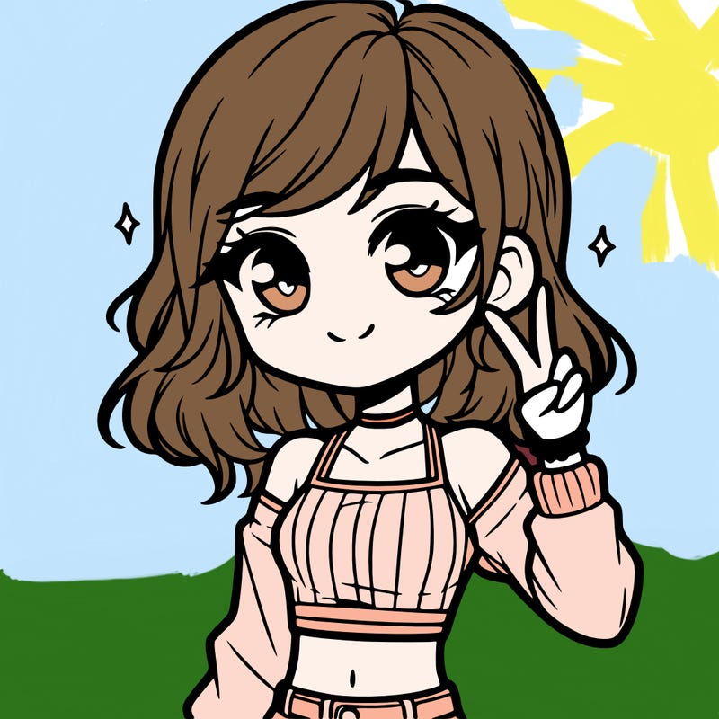 cute girl with crop top