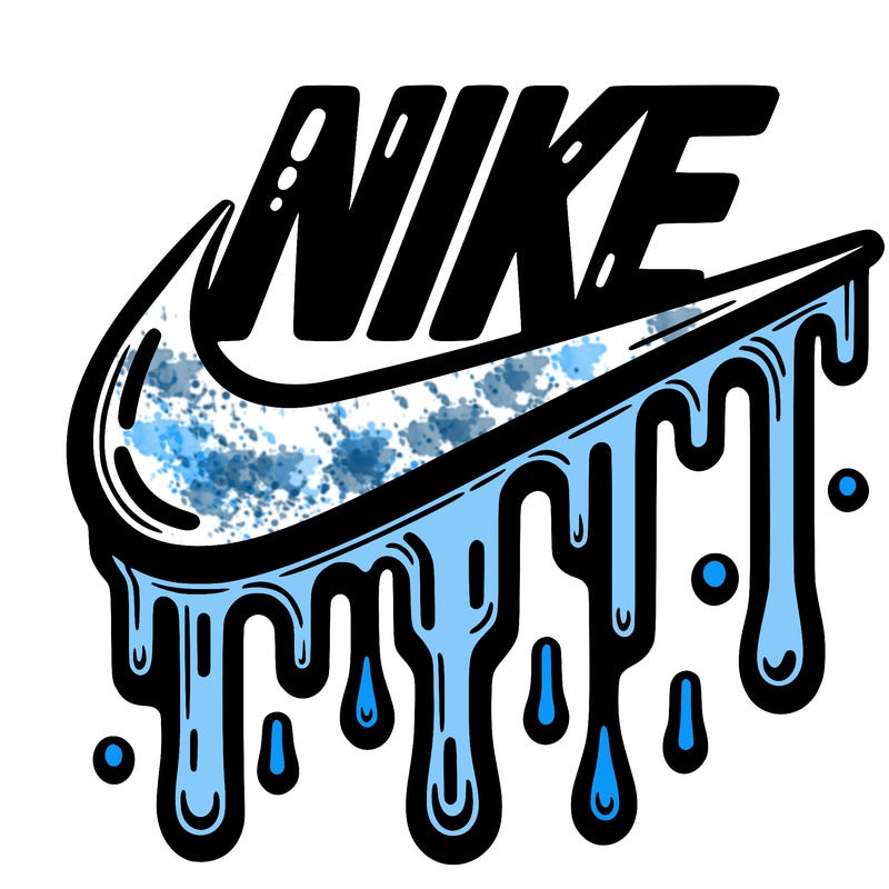 dripping nike logo
