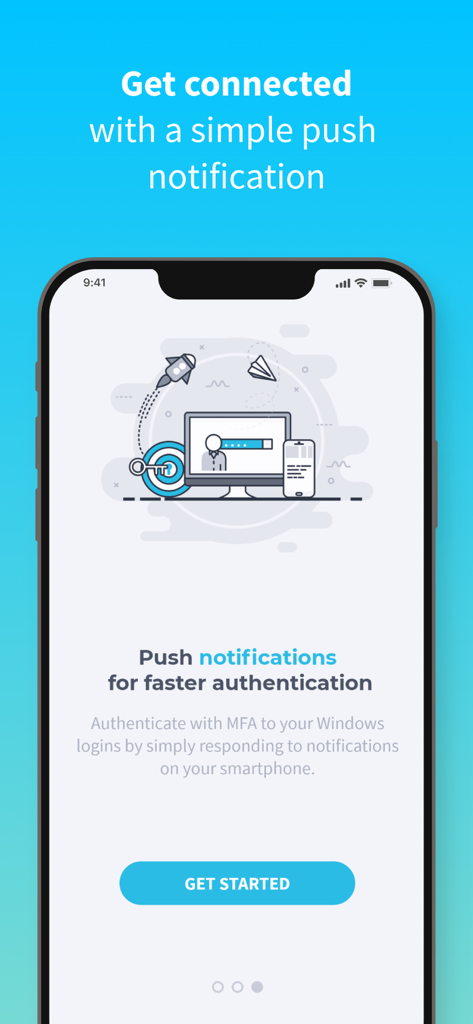 UserLock Push - Tela de integração do UserLock Push mostrando autenticação multifator mais rápida via notificações push