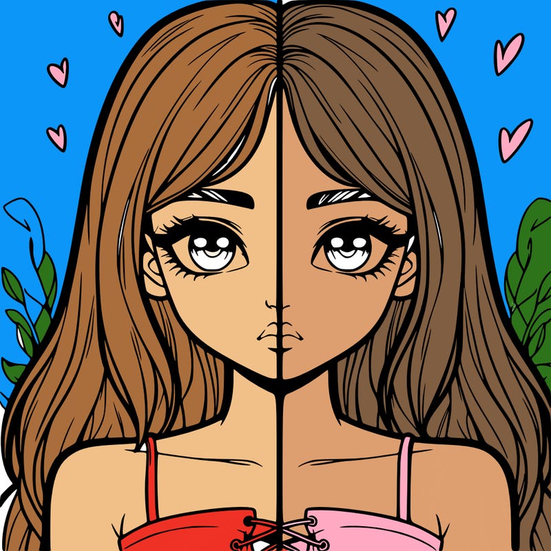 realistic girl split