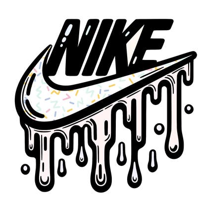 dripping nike logo