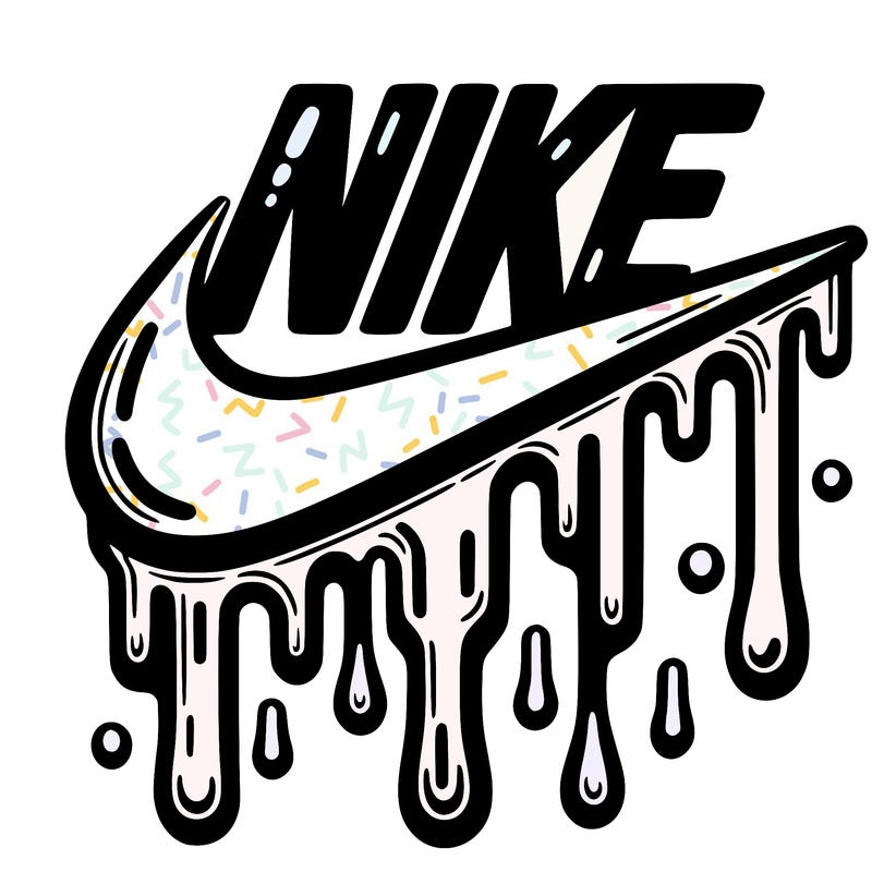 dripping nike logo