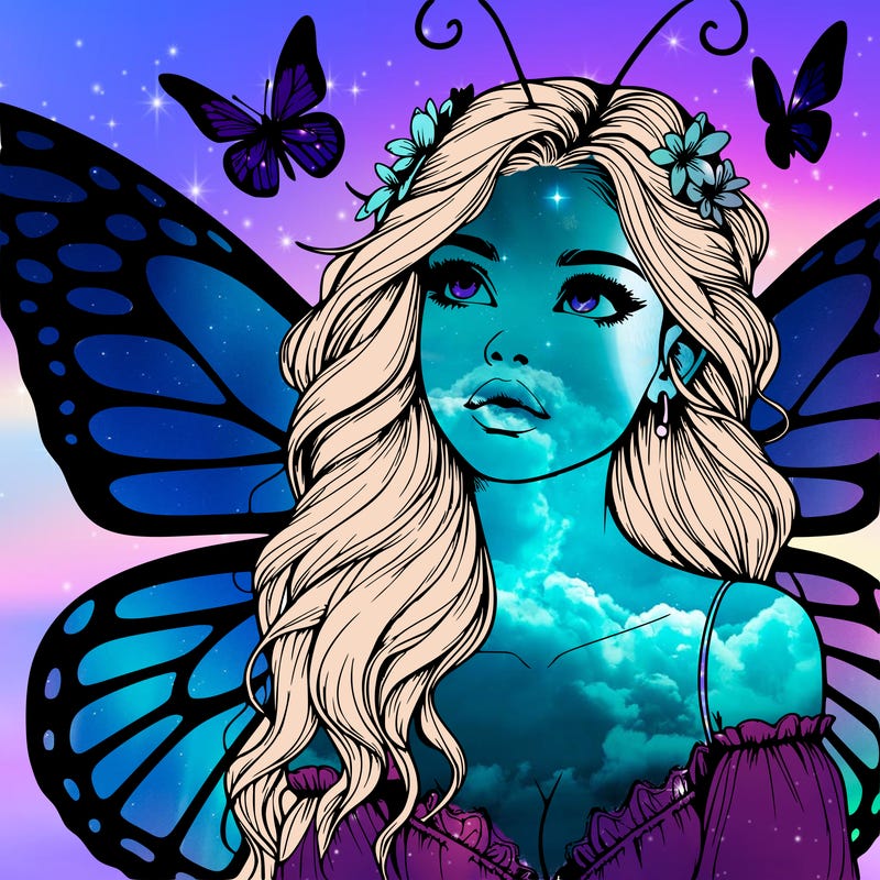 butterfly fairy realistic girl