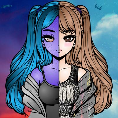 realistic girl split