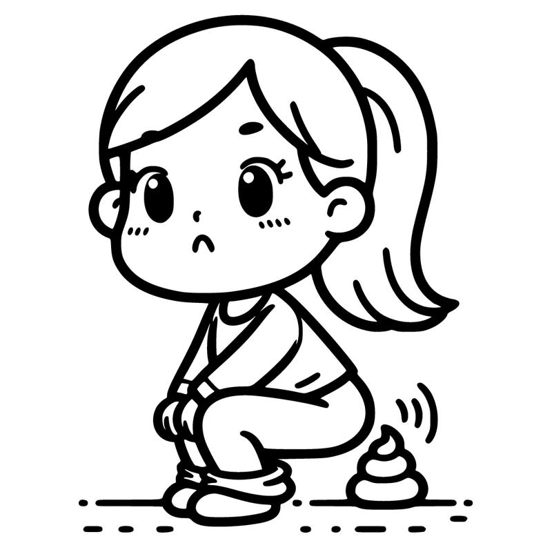 girl pooping