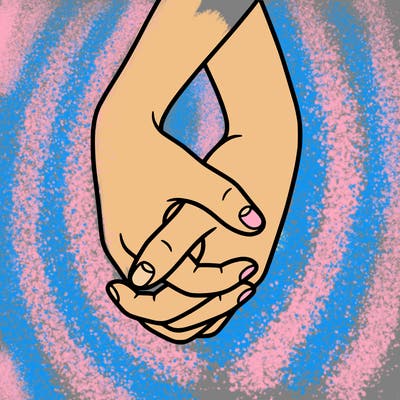 hands in shape of heart