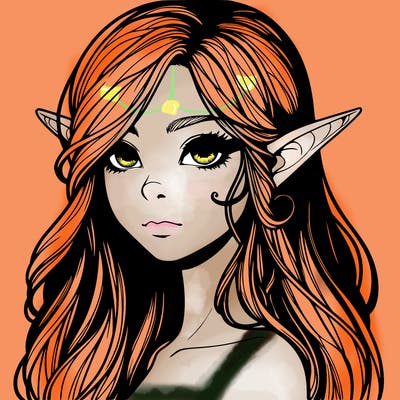 elf girl realistic dark fantasy