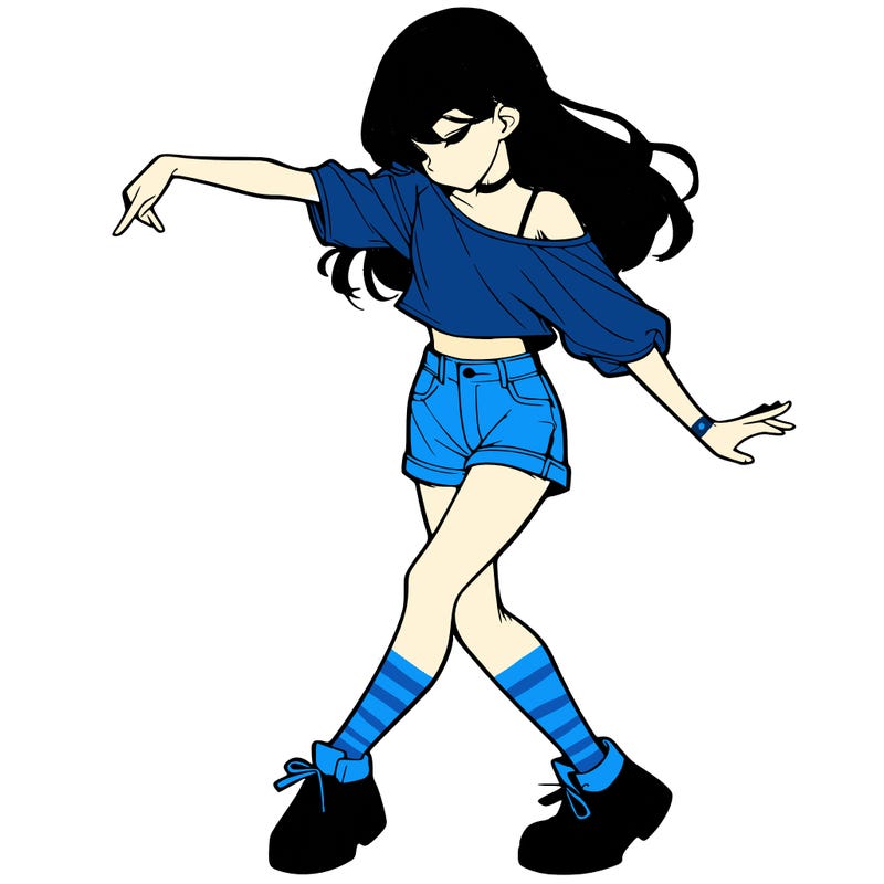 realistic girl danceing