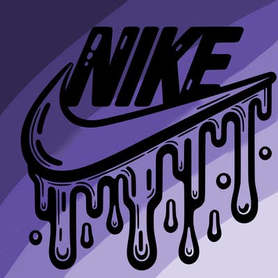 dripping nike logo
