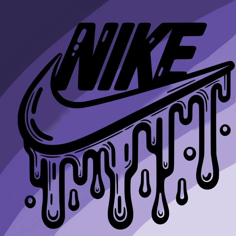 dripping nike logo