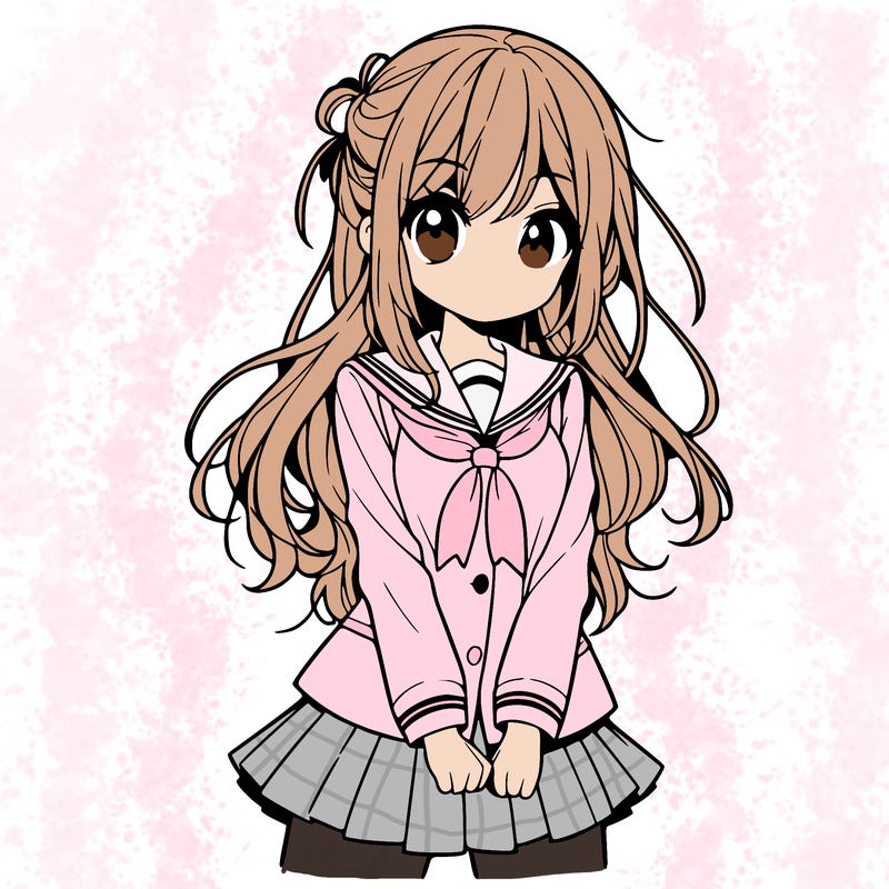 manga girl in a school uniform