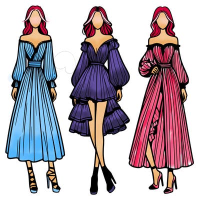 fashion models dresses