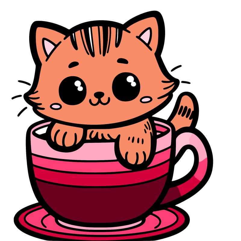 a cat in a cup