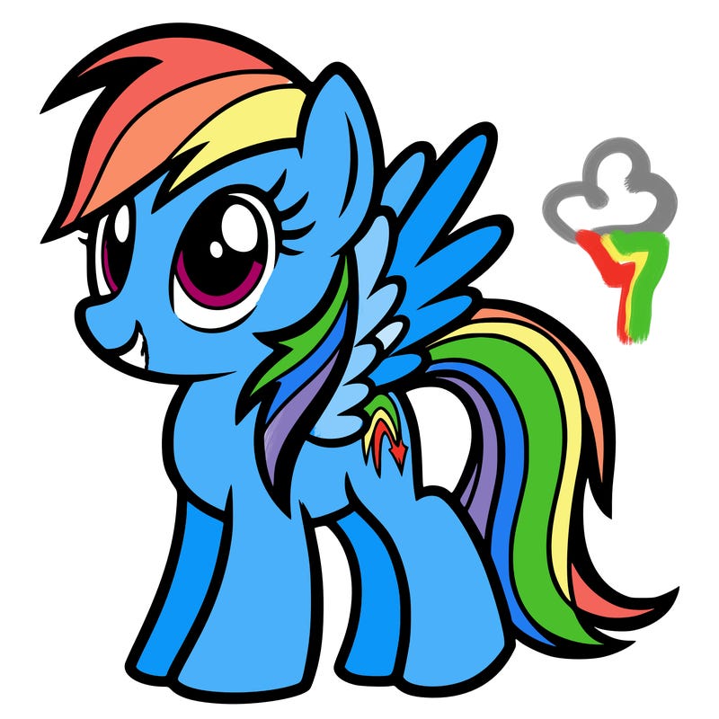 rainbow dash als pony