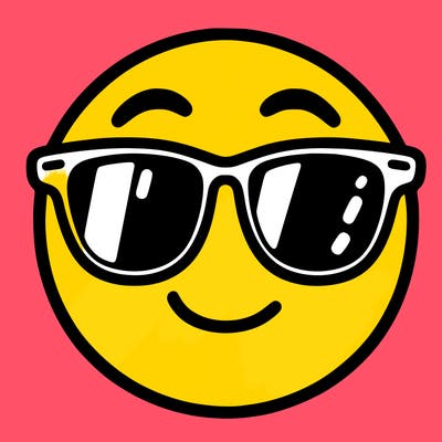 emoji with sunglasses