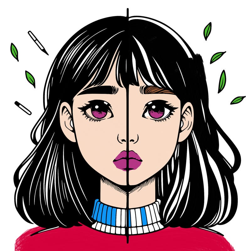 realistic girl split