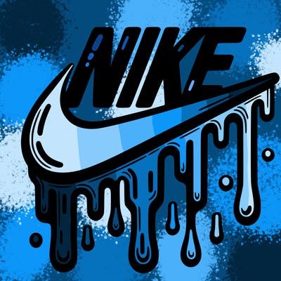 dripping nike logo