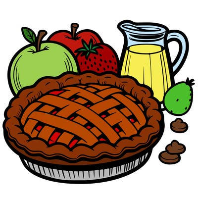 a pie of food
