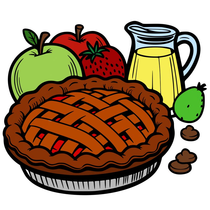 a pie of food