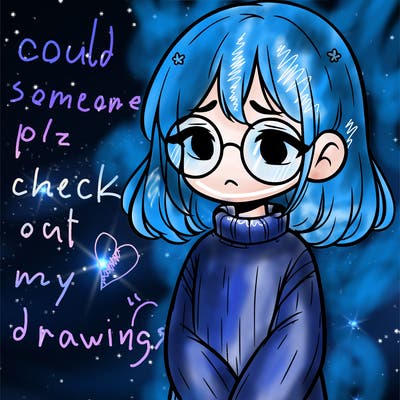 sad girl with glasses in a sweater
