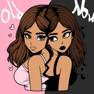 realistic girl split