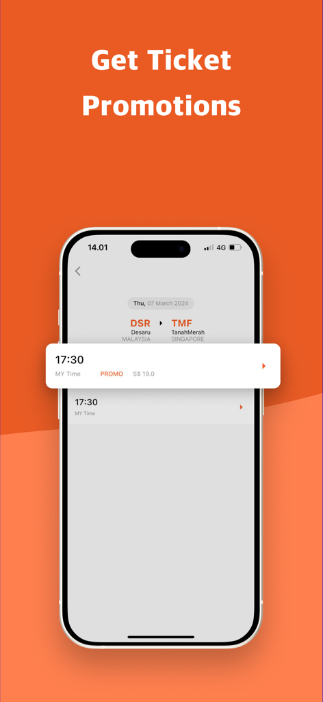 BatamFast Online Ferry Booking - フェリーチケットのプロモーションとスケジュールが表示されたBatamFastアプリ画面