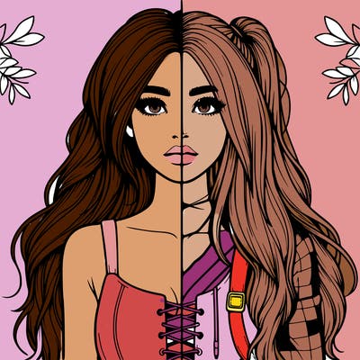 realistic girl split