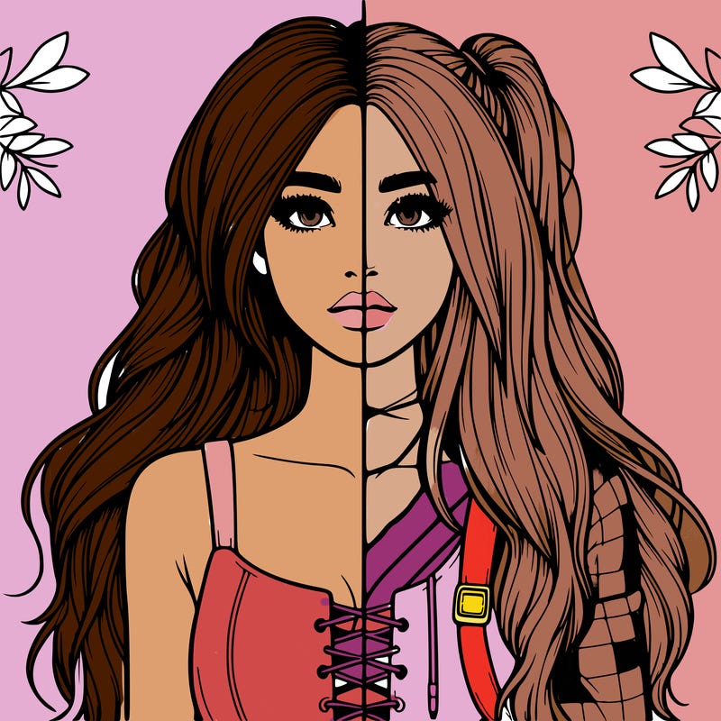 realistic girl split