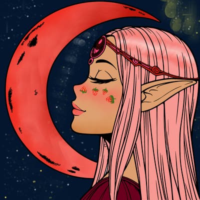 a realistic moon elf