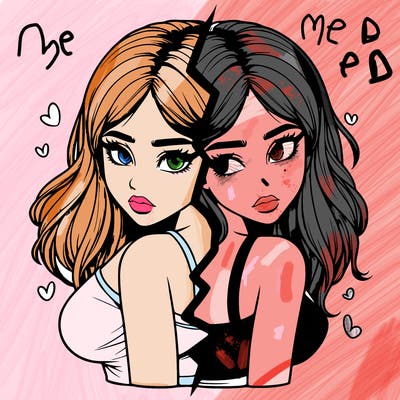 realistic girl split