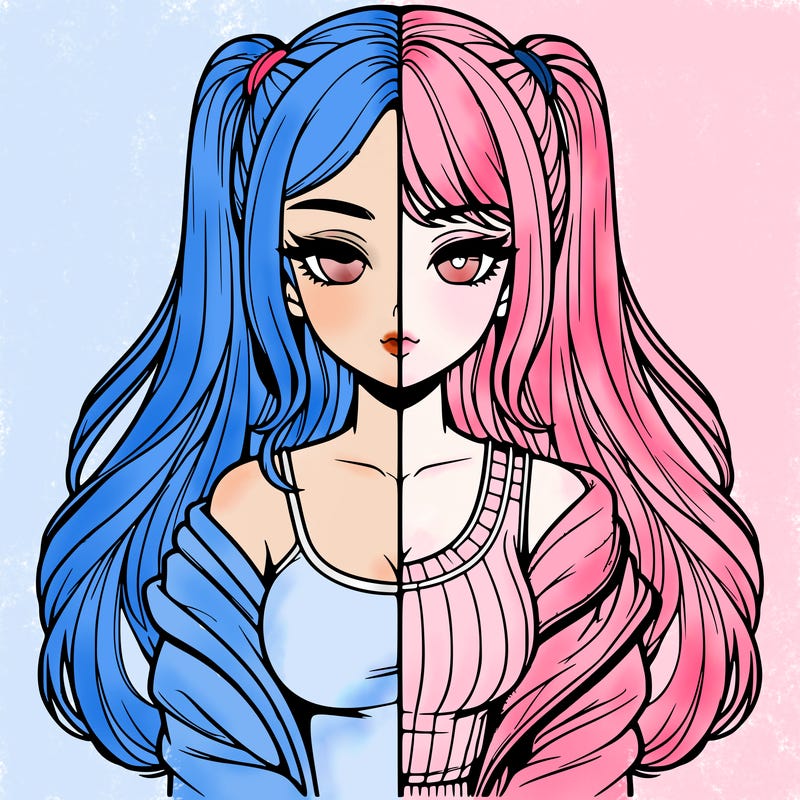 realistic girl split