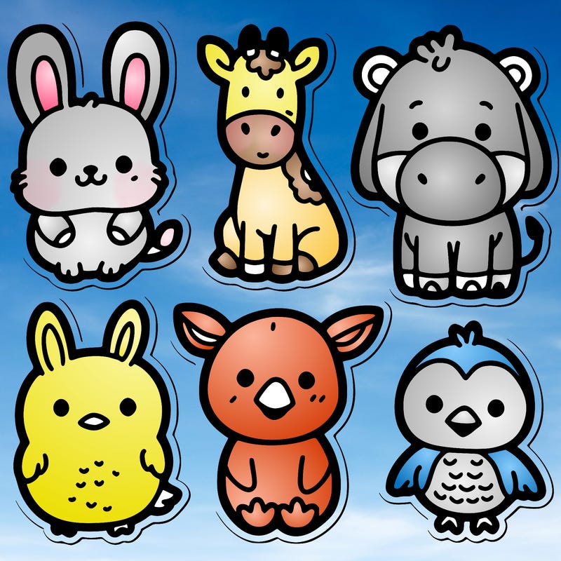 cute animal stickers